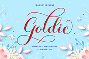 Goldie Script, a Script Font by Straight.co (Thumbnail 1 of 7)