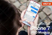 The Girl writes the message. Mockup, an iPhone Mockup by StartMockups.com (Thumbnail 2 of 2)