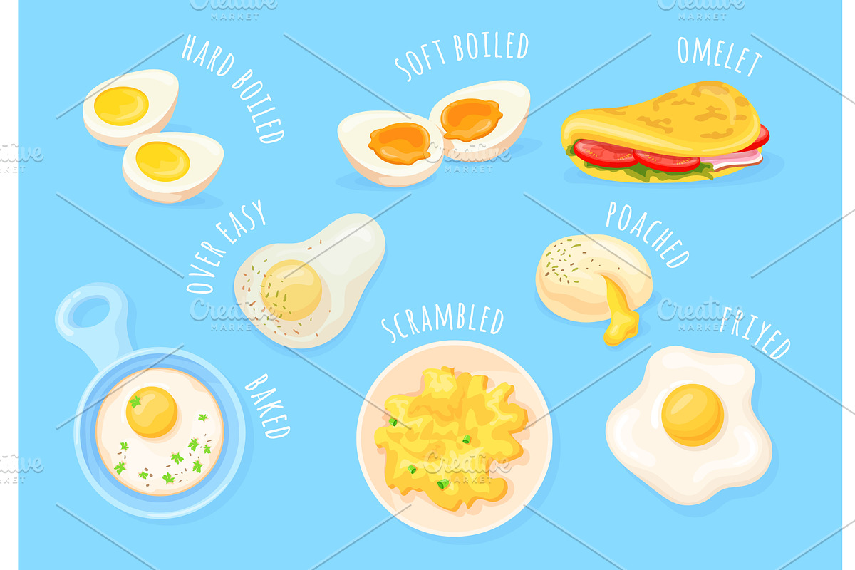 Cooking eggs method. Chicken egg, a Graphic by Stock-Smart-Start