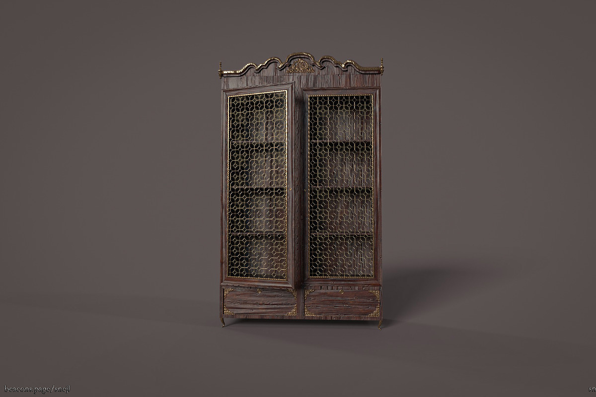 Vintage furniture set_3, a Furniture 3D Model by Snji | 3D Models (Photo 8 of 15)