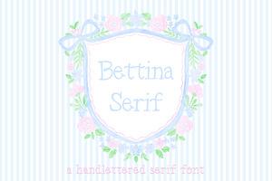 Bettina Serif Font, a Font by PrettyGrandmillennial