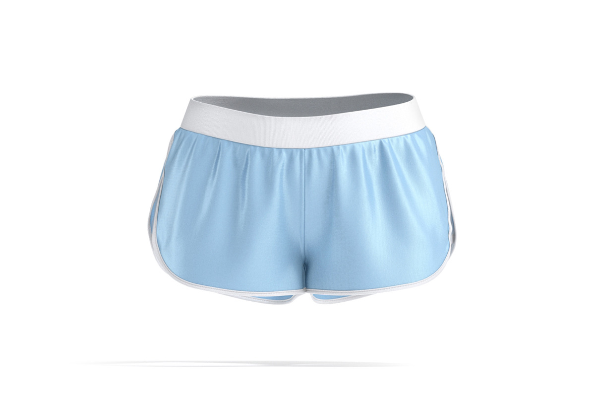 Blue Women Sport Shorts 3D Model, an Object 3D Model by rebrandy (Photo 2 of 9)