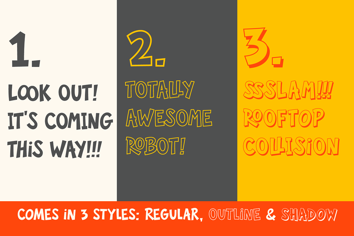 SPLOOSH - a Comic style SFX Font!, a Handwritten Font by Roland Huse Design (Photo 3 of 5)