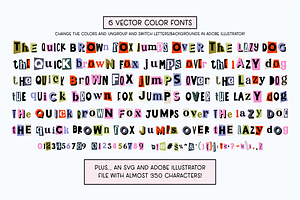 RANSOM CUTOUTS Font And SVG Letters