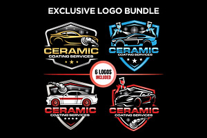 Ceramic Coating Logo Bundle, a Branding & Logo Template by Guavanaboy