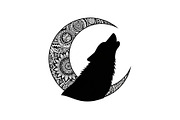 Mandala Moon Wolf SVG Bundle, an Illustration by Gaye Art (Thumbnail 4 of 31)