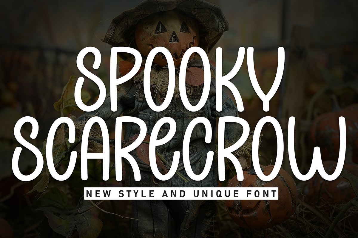 Spooky Scarecrow | Script Font, a Script Font by Scratchones (Photo 1 of 8)