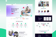 Design Agency Website Template, a Landing Page Template by DesignsLab (Thumbnail 1 of 4)
