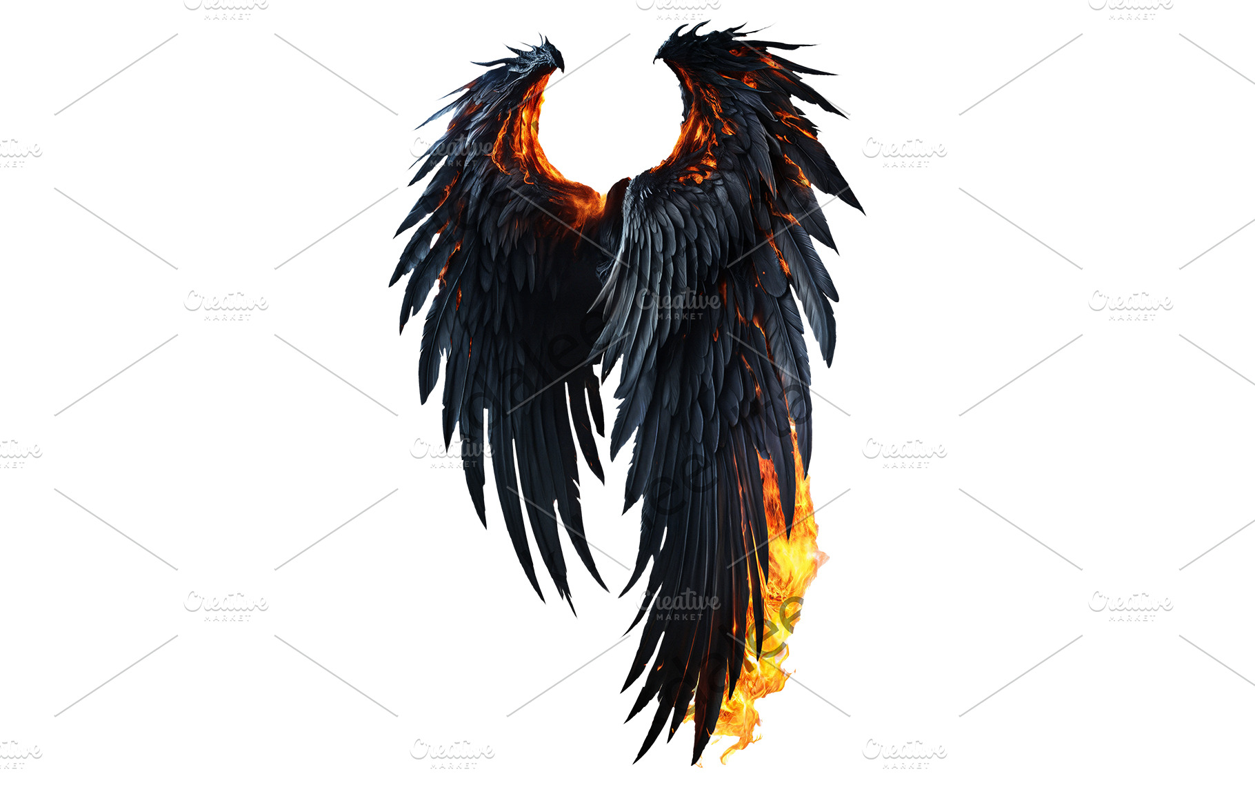 photorealistic burning demon wings, an Arts & Entertainment Photo by itakdalee