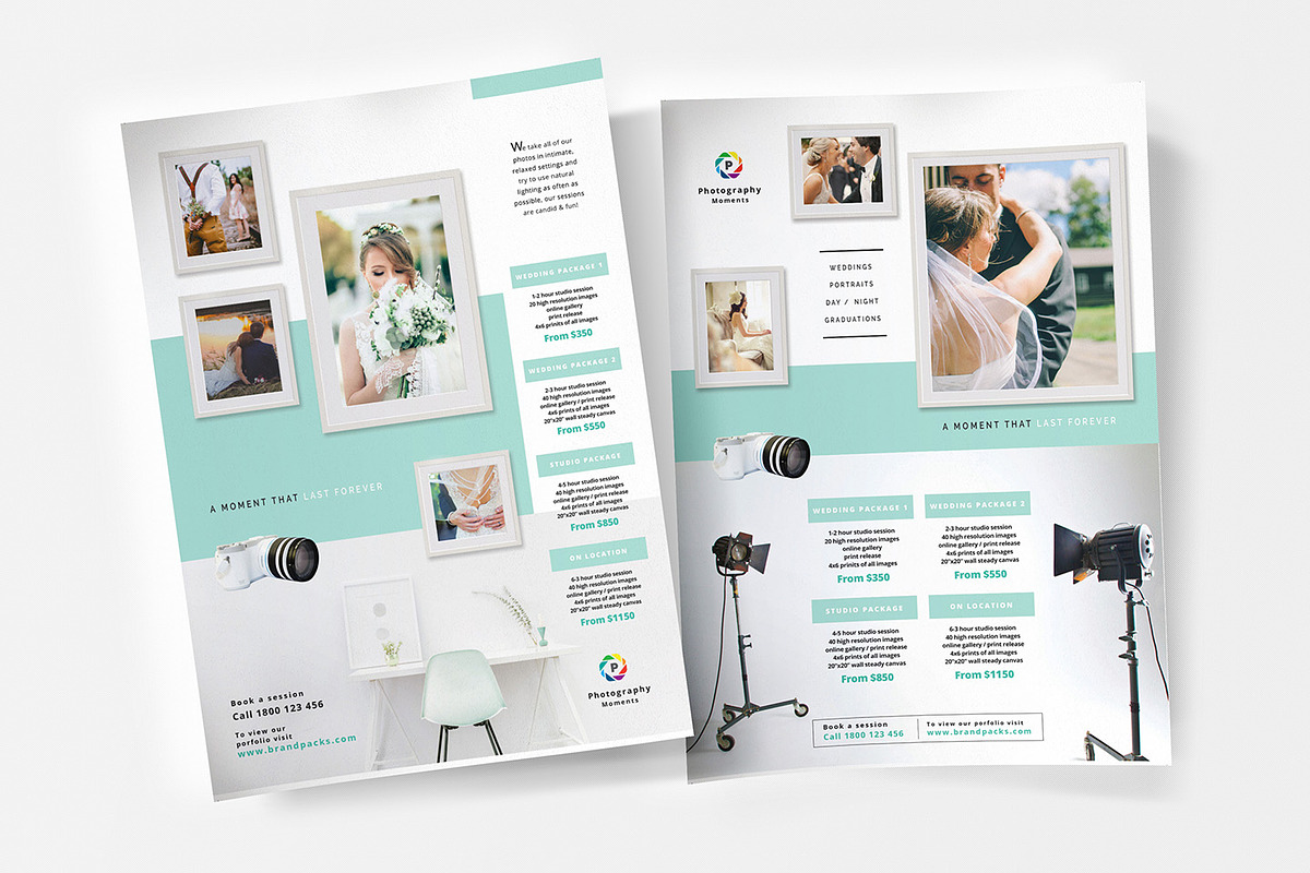 Wedding Photography Templates Pack 2, a Flyer Template by BrandPacks (Photo 5 of 18)