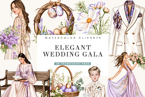 Elegant Wedding Gala Clipart, a Person Illustration by BusyDaydesign