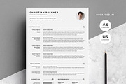 Clean Resume/CV With Cover Letter, a Resume Template by White Graphic (Thumbnail 1 of 3)