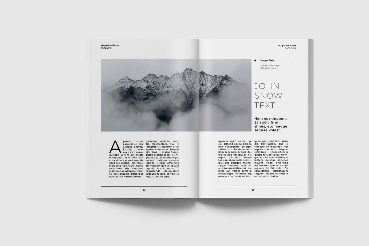 A5 Minimal Magazine Template III, a Magazine Template by Uloel Design (Photo 5 of 12)