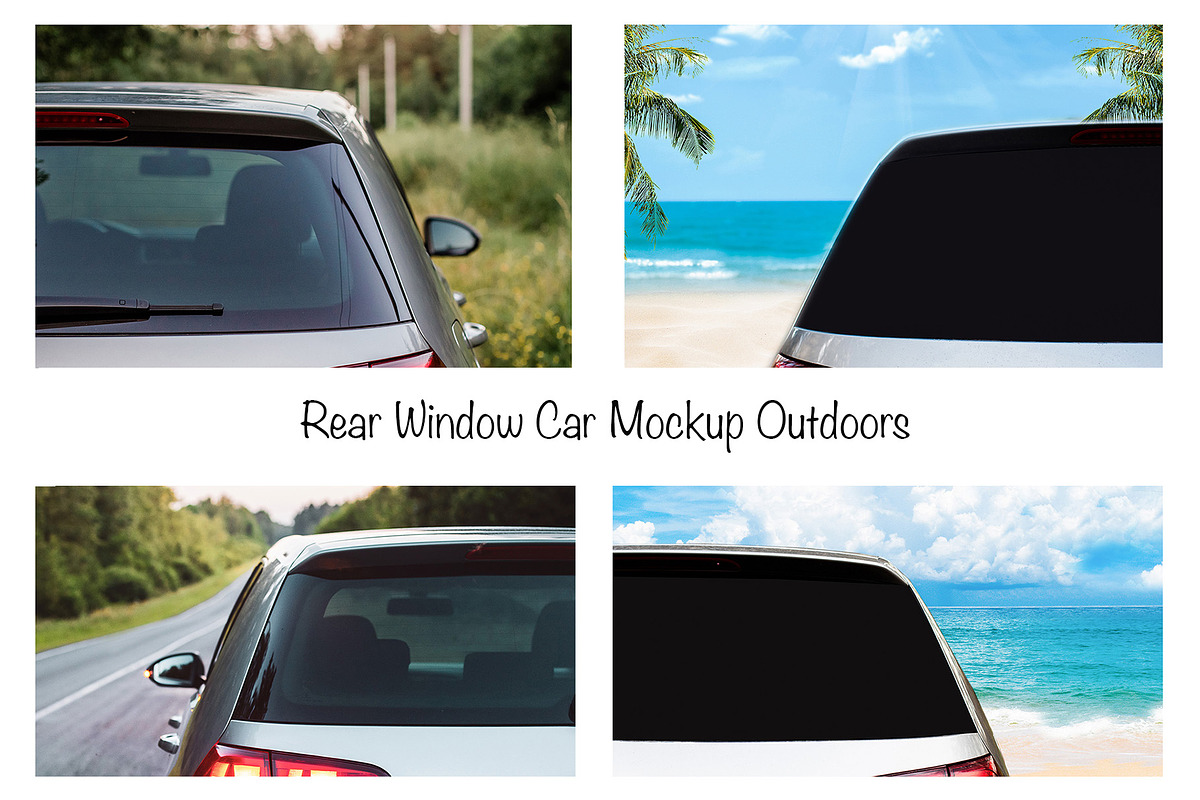 rear window mockup vinyl car sticker, a Mockup by VetalStock (Photo 1 of 5)