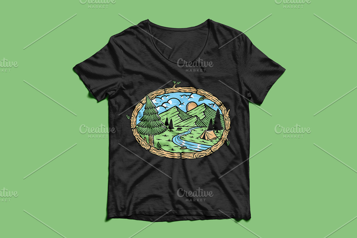 mountain view in the morning, a Seasonal Illustration by gunaonedesign (Photo 4 of 5)