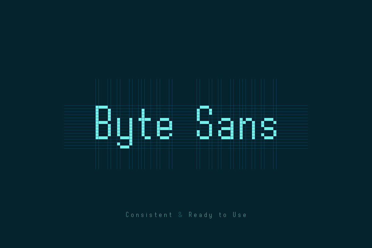 Byte Sans Pixel Font Family, a Font by alpercakici (Photo 5 of 13)