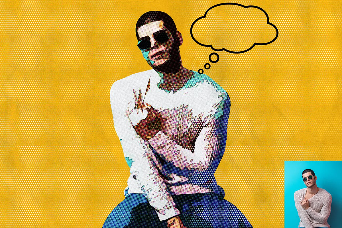 Comic Halftone Dots Effect Ps Action, an Action Add-On by Studio Retouch (Photo 4 of 11)