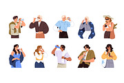 People drinking beverages set, a Person Illustration by PaperTrident (Thumbnail 1 of 6)