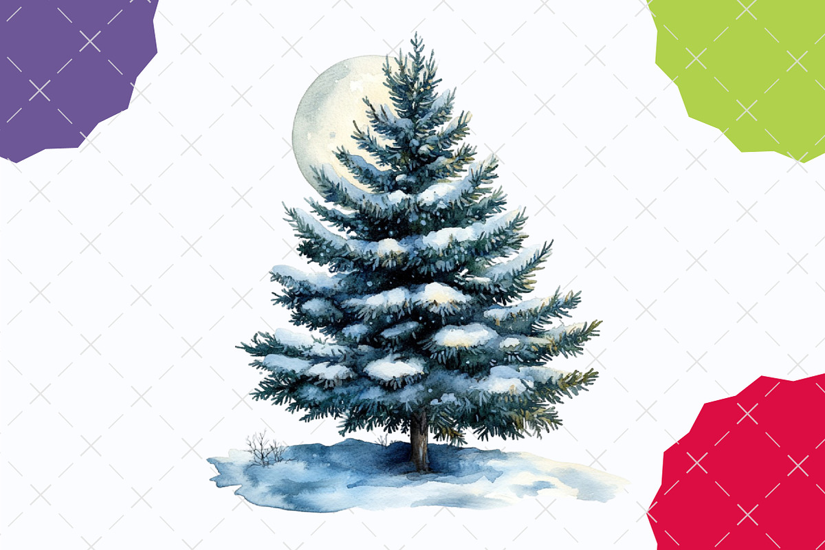Dreamy Night Christmas Clipart, an Illustration by designcity5 (Photo 4 of 5)