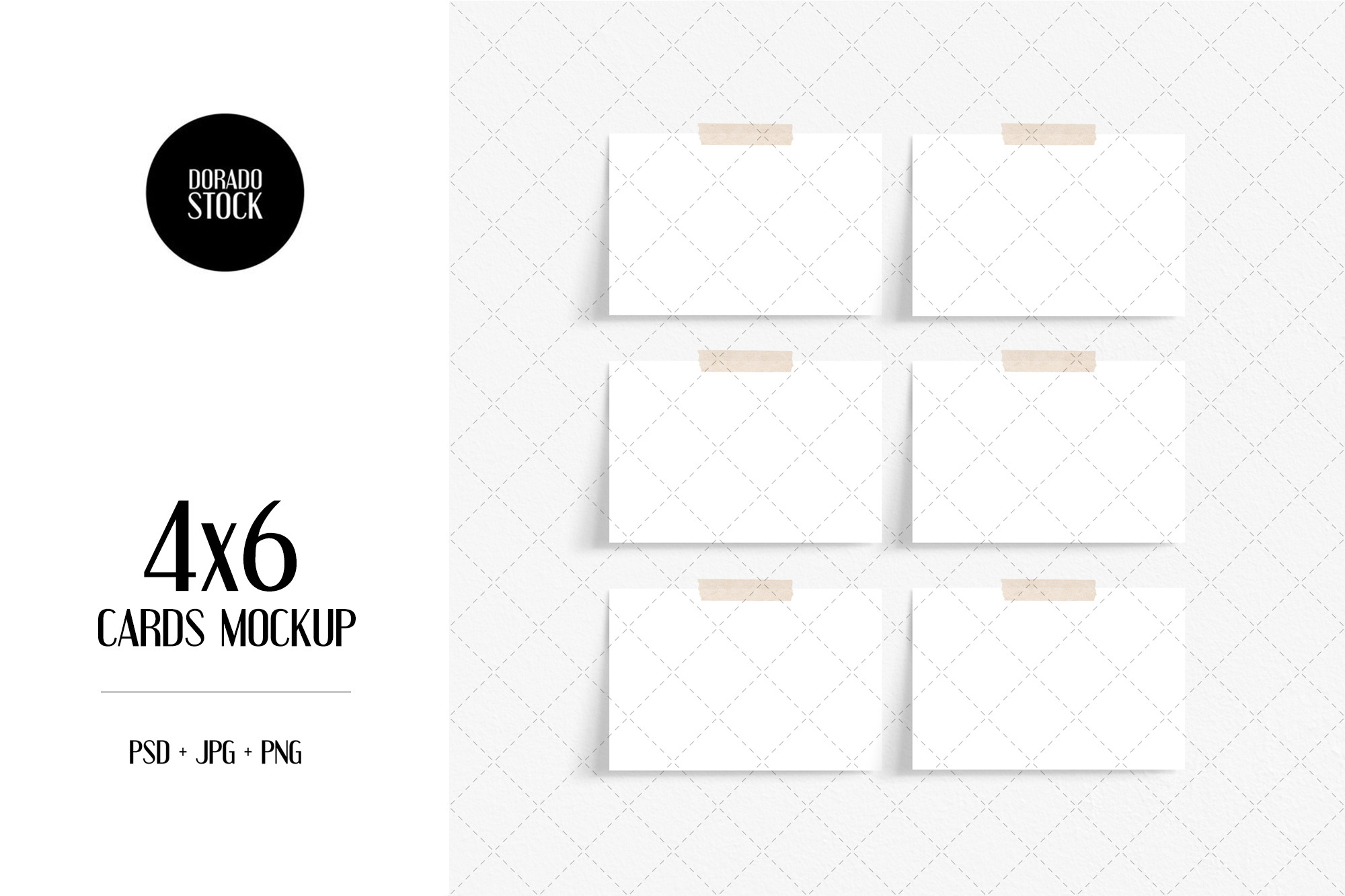 4x6 cards set mockup, a Print Template by Dorado Stock