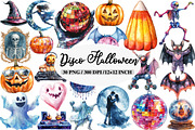 Disco Halloween Clipart PNG, an Illustration by Daily.Designs (Thumbnail 1 of 5)
