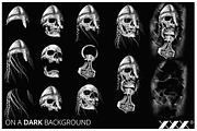 Viking skull celtic pack T-shirt, an Illustration by XXX (Thumbnail 2 of 2)
