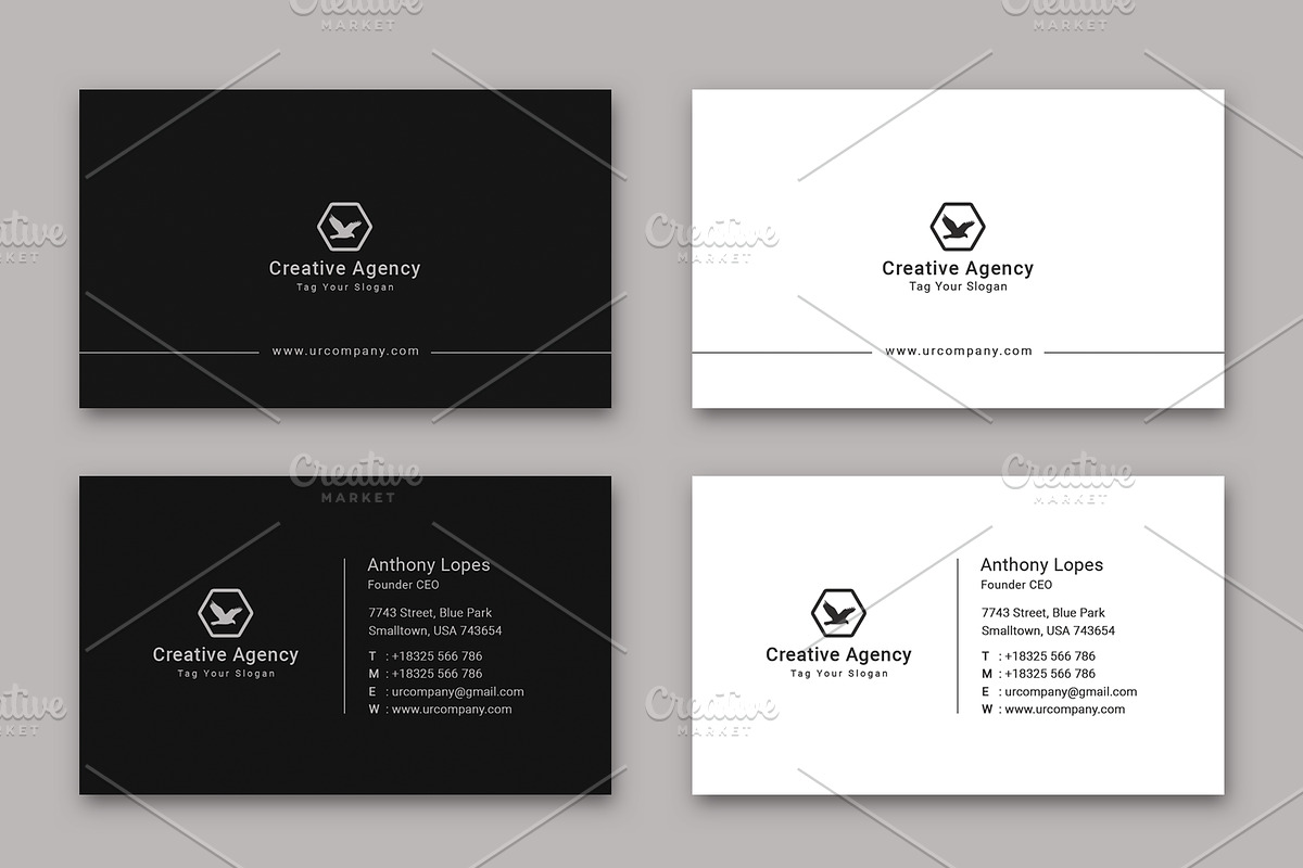Simple & Clean Business Card, a Business Card Template by graphicsunday (Photo 1 of 4)
