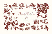 Vintage Beauty Sketches, an Object Illustration by Elena Pimonova (Thumbnail 1 of 8)