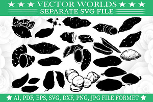 Sweet Potato SVG, Sweet Potato SVG, an Object Graphic by VectorWorlds