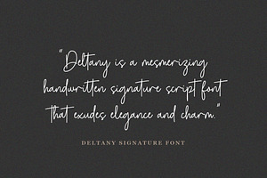 Deltany Signature Script Font