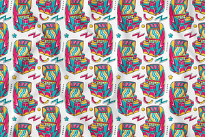 90's Vibe Game Machine Pattern, a Pattern Graphic by MEDZ