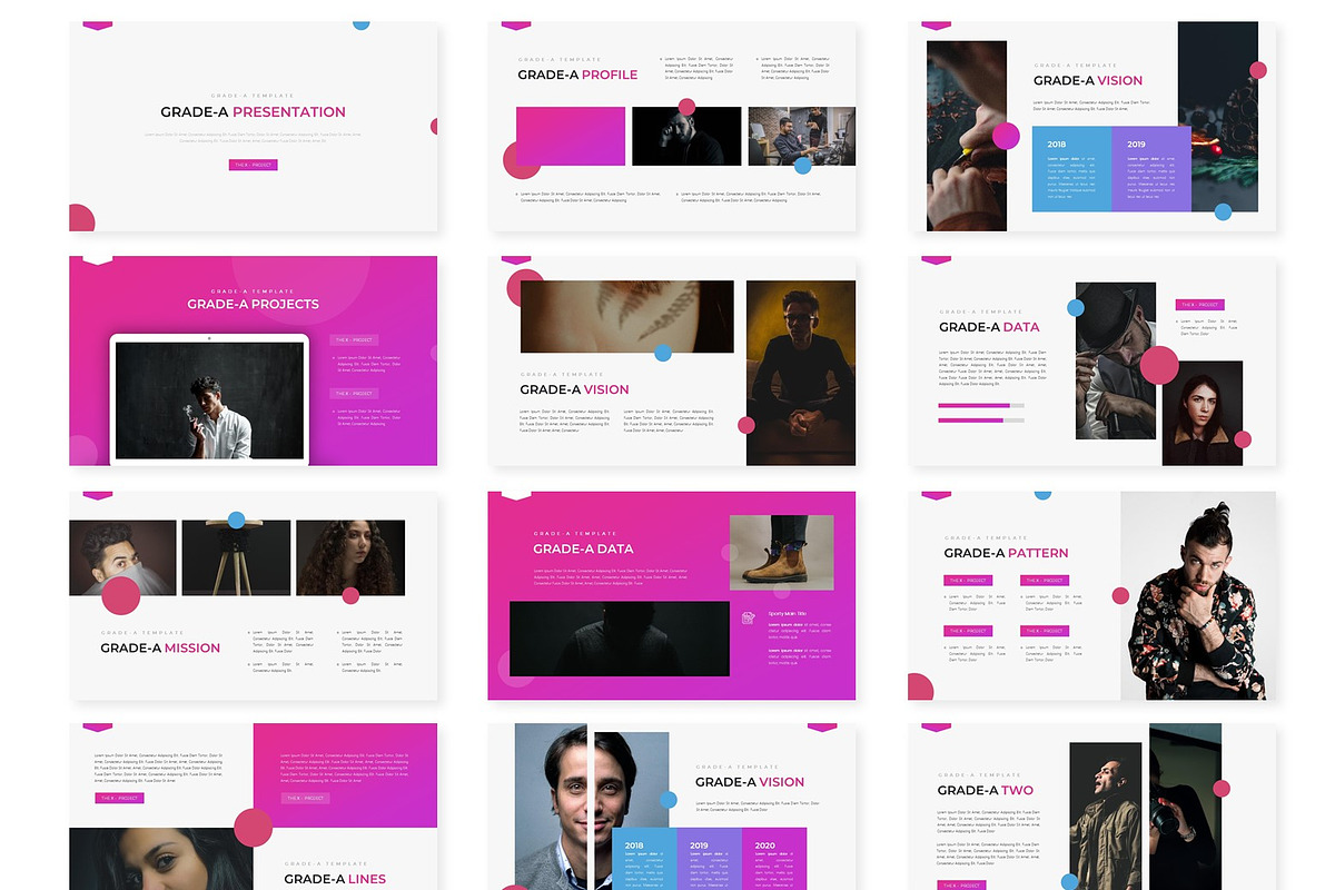 Grade a - Powerpoint Template, a Presentation Template by AQR Studio