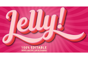 Jelly Vector 3d Editable Text Effect