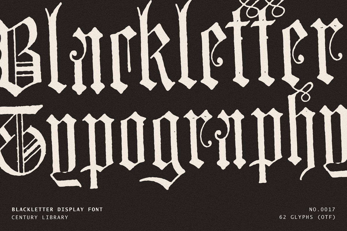 Vintage Gothic Blackletter Font No17, a Blackletter Font by Century Library (Photo 1 of 6)