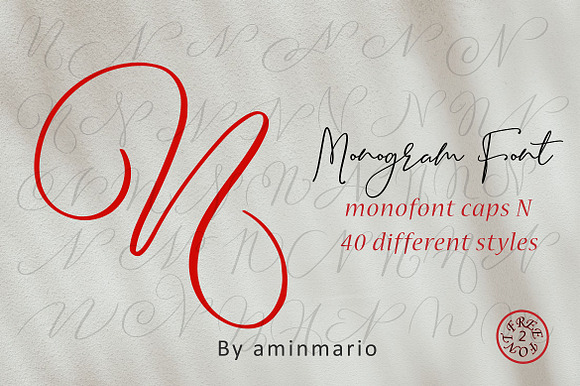 MONOGRAM N | Monofont caps N preview 8