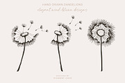 Artistic Dandelion Sketches, a Decorative Illustration by Pigment Café (Thumbnail 2 of 6)
