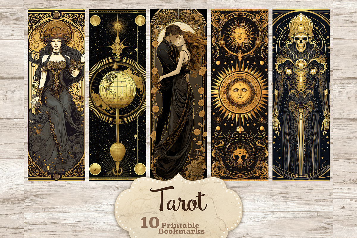 Tarot Printable Bookmarks | Zodiac, a Person Illustration by GlamArtZhanna (Photo 1 of 3)