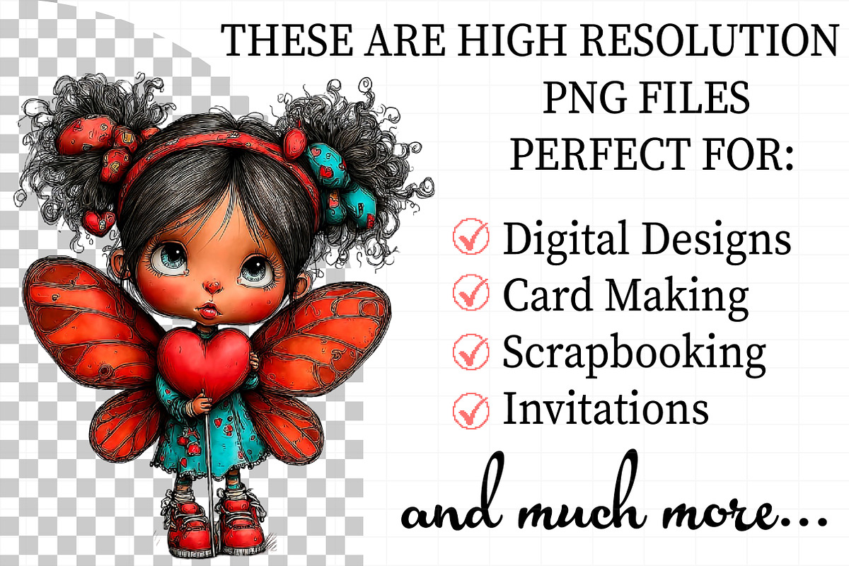 Quirky Valentine Girls Set, an Illustration by Daily.Designs (Photo 2 of 5)