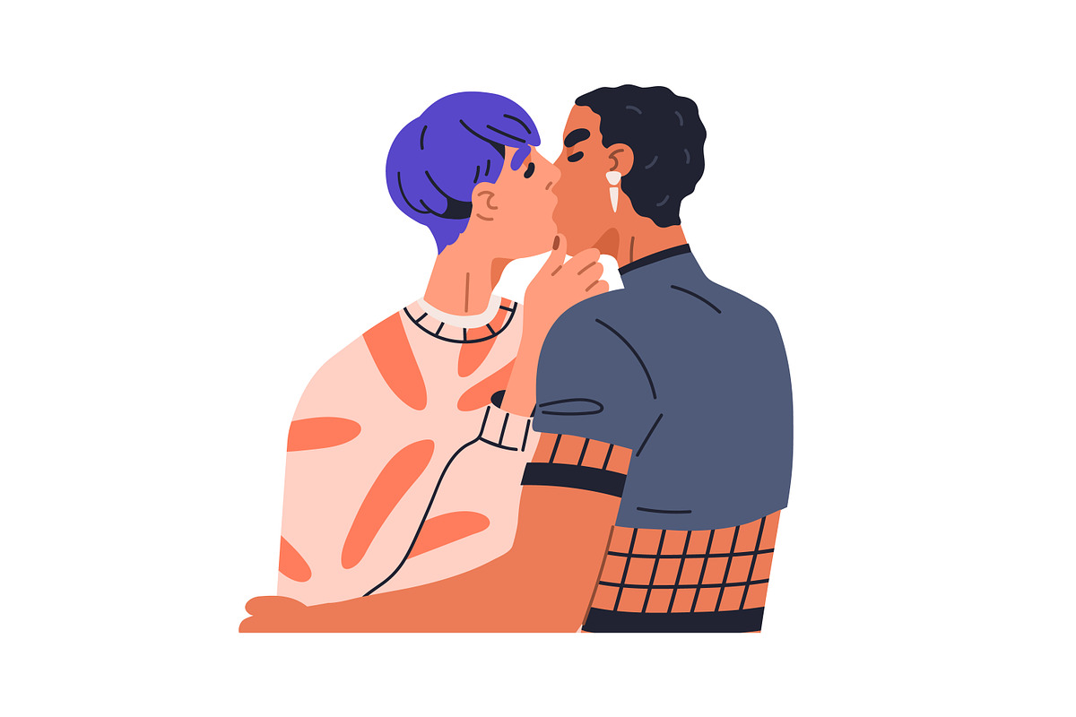 Lgbt love couples kissing set, a Person Illustration by Good Studio (Photo 6 of 11)