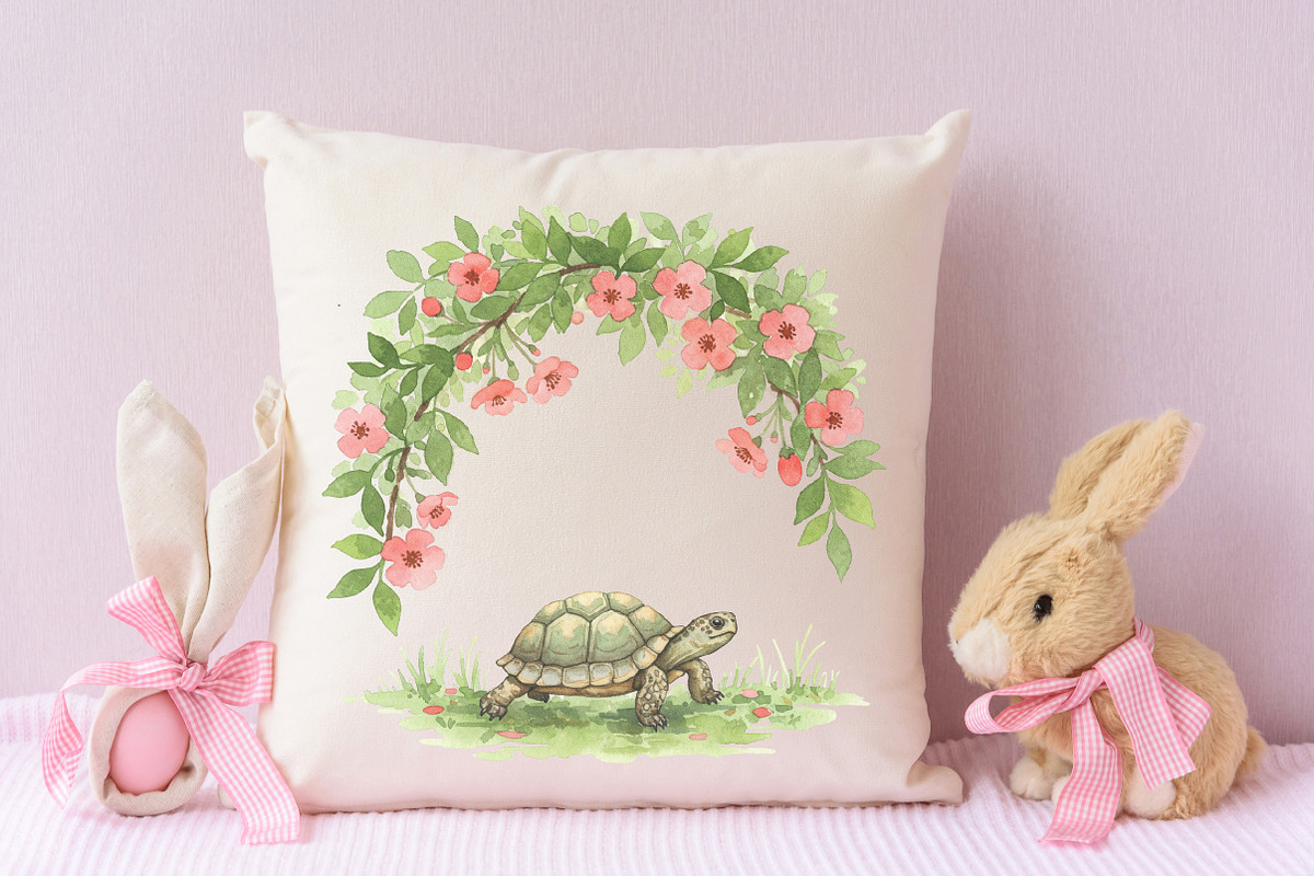 Spring Turtles Garden Clipart, an Illustration by RobertsArt (Photo 2 of 7)