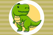 Cute Tyrannosaurus Cartoon Vector, an Animal Illustration by Artstorystudio (Thumbnail 3 of 3)