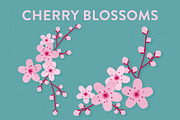 Vector Cherry Blossom Flowers, an Illustration by Sarah Hearts (Thumbnail 1 of 3)