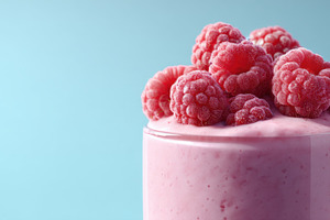 Raspberry smoothie in a clear glass, a Photo by Beautiful things