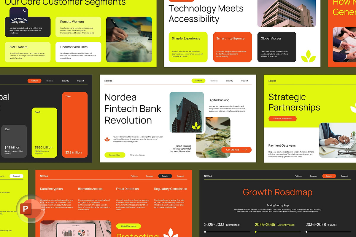 Fintech Bank Pitch Deck, a Presentation Template by Claymoon Lab (Photo 2 of 7)