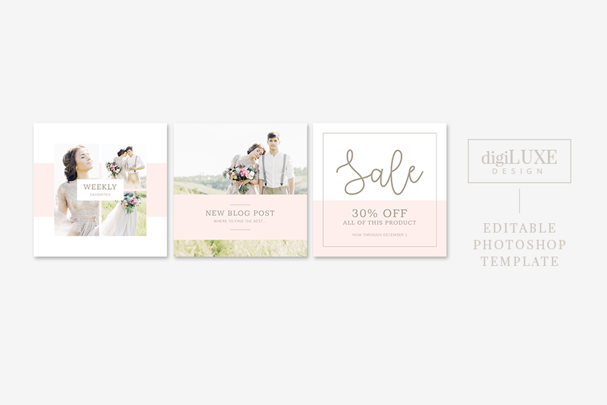 Pink Instagram Social Media Set, a Social Media Template by Digiluxe (Photo 4 of 5)