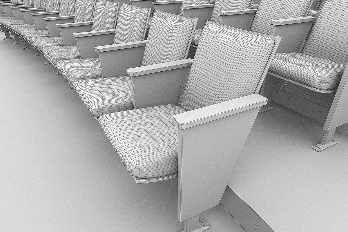 Theater Interior 1200 seats, an Architecture 3D Model by 3DNUTS