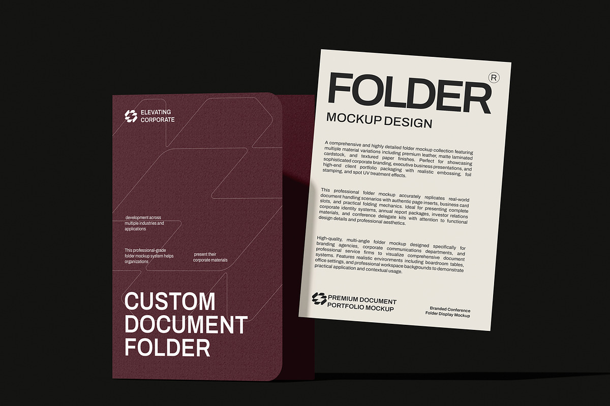 Folder Mockup, a Merchandise Mockup by Unerispace (Photo 5 of 5)