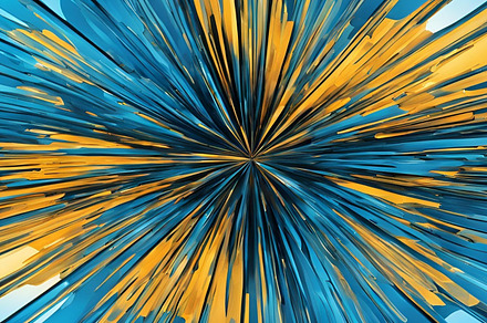 Sunny yellow, blue abstract pattern, an Abstract Photo by ComfortQ