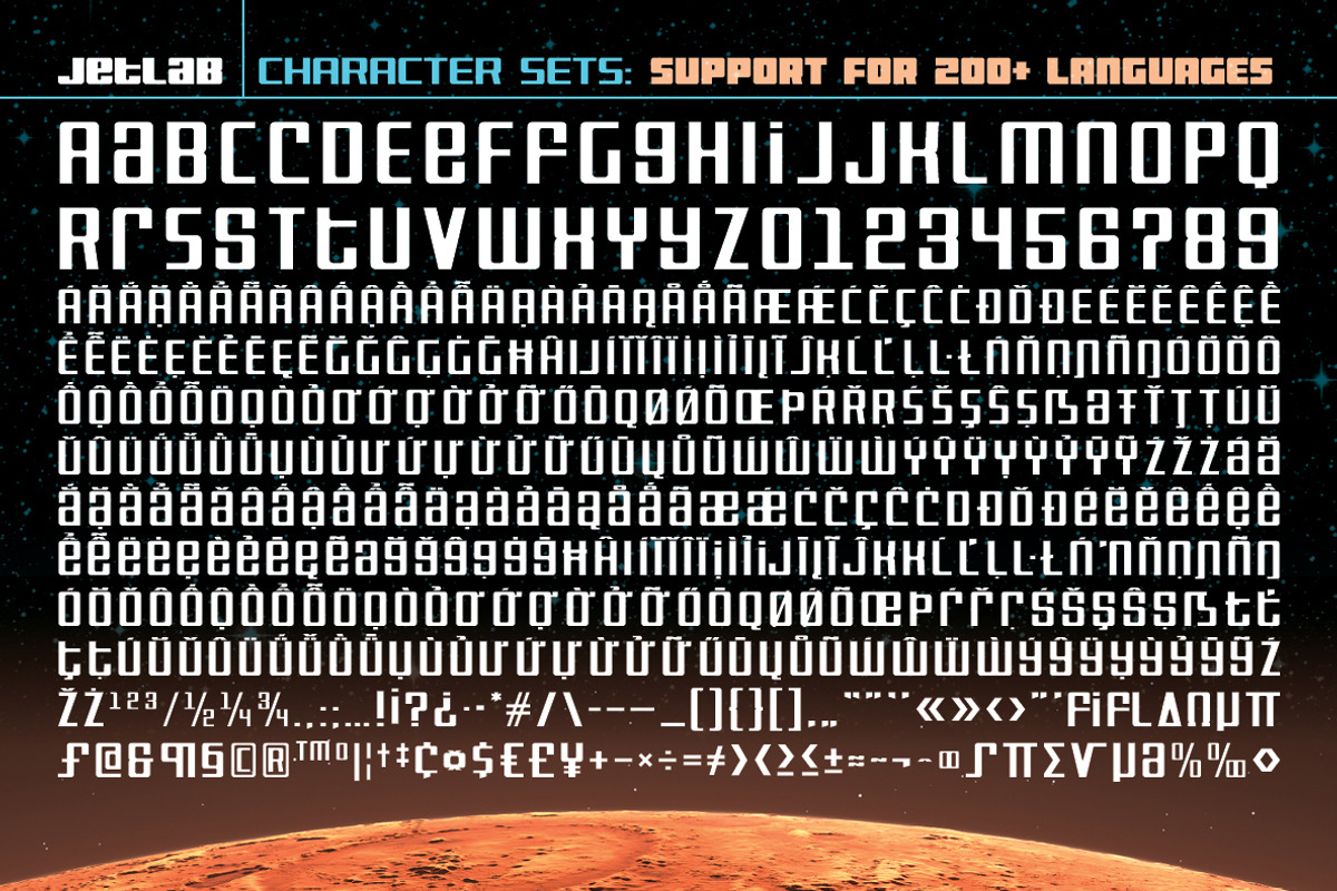 Jetlab Medium - sci-fi logo font, a Sans Serif Font by Swell Type (Photo 5 of 5)