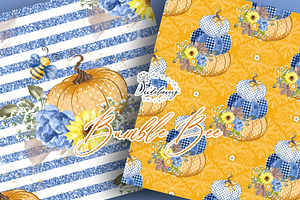 Bumble Bee Digital Paper Pack